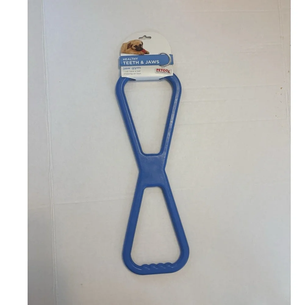 PETCO Healthy Teeth & Jaws Blue Dog Chew Toy Teething Aid NWT tug, bully